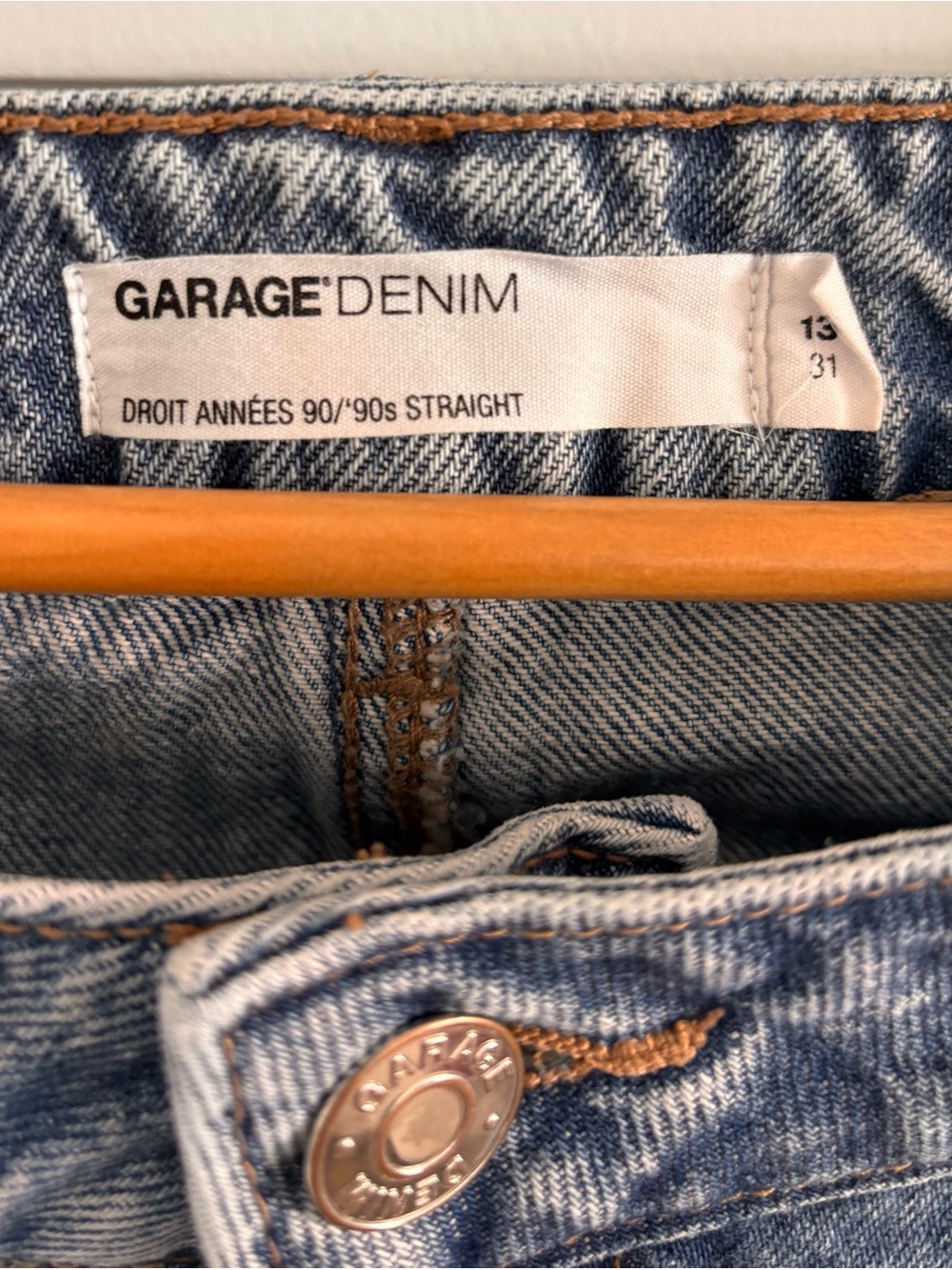 Garage Denim '90s Straight Leg Jeans - Size 13 / 31